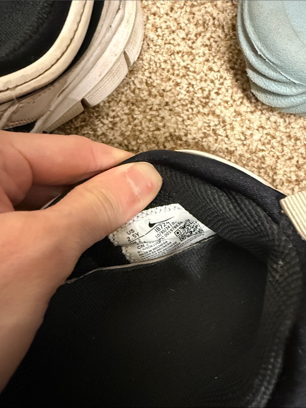 Nike Kids Black and White Slip-On and Strap Sneakers Pack - Picture 3 of 6